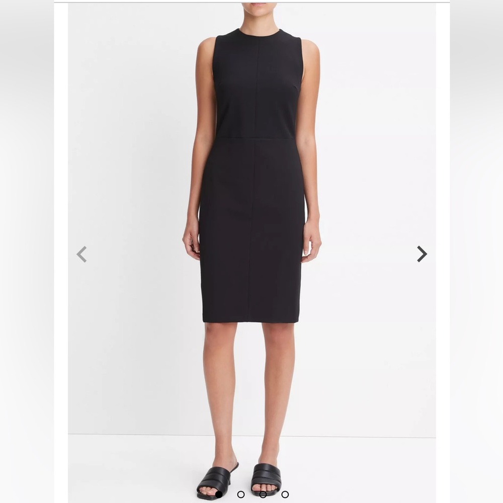 NWT Vince Black Seamed front Sheat Dress - Size 0